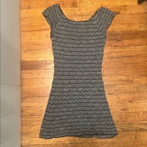 Free People | Black and Gray Knit Mini Dress